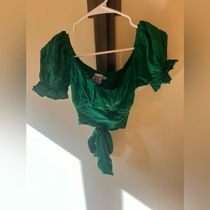 green princess polly crop top